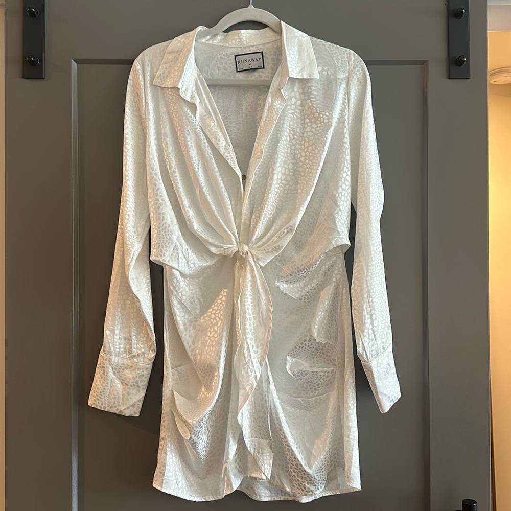 White Silky Mini Dress